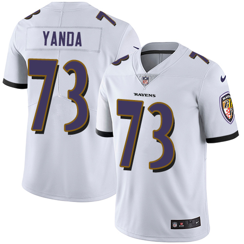 2019 Men Baltimore Ravens #73 Yanda white Nike Vapor Untouchable Limited NFL Jersey->baltimore ravens->NFL Jersey